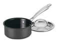 Black/Stainless Hard-Anodized Nonstick 1-Quart Saucepan with Cover R19951