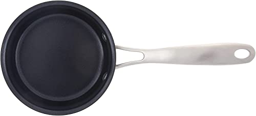 Black/Stainless Hard-Anodized Nonstick 1-Quart Saucepan with Cover R19951
