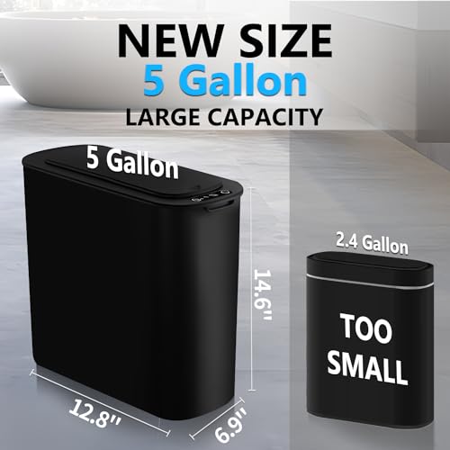 Black Automatic Motion Sensor Trash Can H536