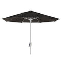 White 7.5' Oct Market Umbrella with Black Marine Grade Canopy Y4505