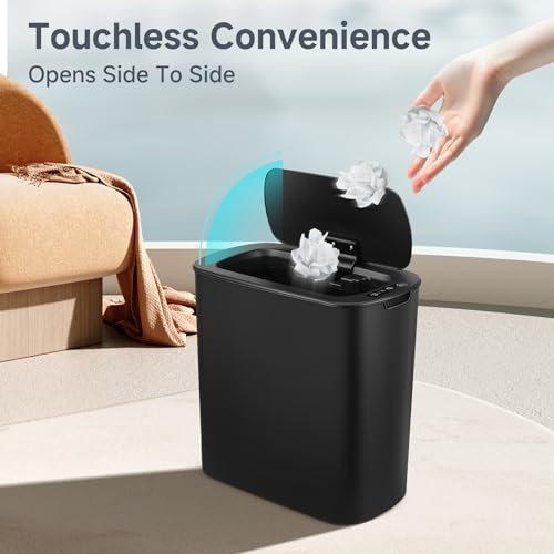 Black Automatic Motion Sensor Trash Can H536